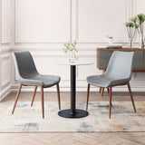 Magnus Dining Chair - Set of 2 Slate Gray & Walnut 109934 Zuo Modern