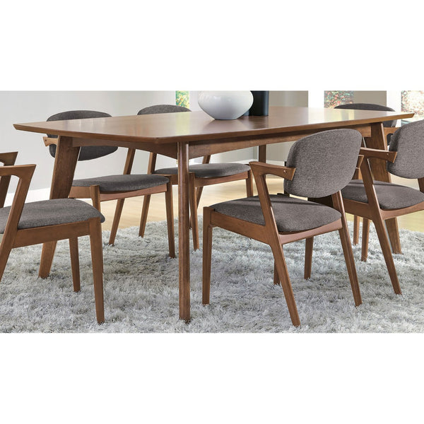 English Elm Marcella Dark Walnut Mid-Century Rectangle Dining Table with Nostalgic Clean Lines, Solid Wood Finish B062P350424
