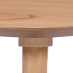English Elm End Table Solid Rubberwood Egg Shaped Top Mid Century Modern Style for Living Room N771P221039K