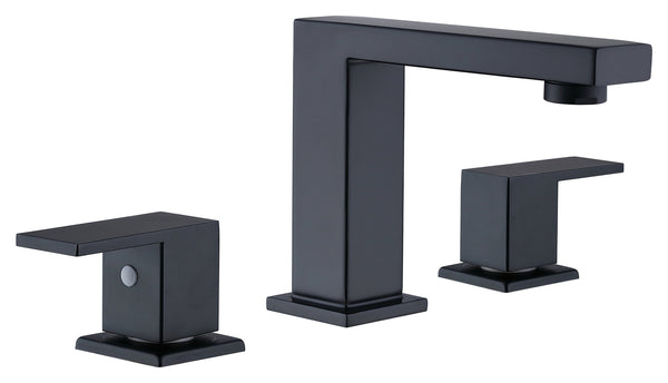English Elm Bathroom Widespread Faucet Matte Black Dual Handle with Swivel Spout Supply Lines B2724P500127