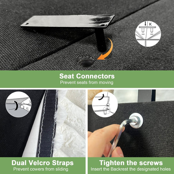 English Elm Slipcovered L-Shaped Sectional Sofa - Cream Corduroy, Deep Seats & Washable Covers, Perfect For Modern Living W3041S00025-GIGA