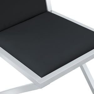 English Elm Table and Chair Set Tempered Glass Top with Silver Metal Legs Modern Luxury Dining for Four Black+Silver,Transparent W1151S04786