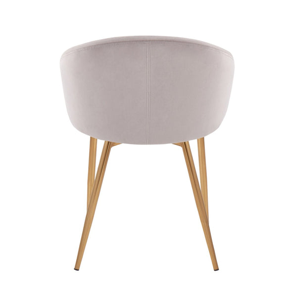 English Elm Chair with Silver Metal Frame and Padded Faux Leather Seat for Modern Dining Spaces B202P471298