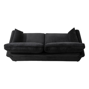 English Elm 80.7" Corduroy Upholstered Loveseat with Rolled Arms Solid Wood Iron Frame Modern W5515P488201