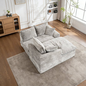 English Elm 103" Chenille Cloud Sectional Modular L-shape Sofa No Assembly Plush Living Room W1170S00044