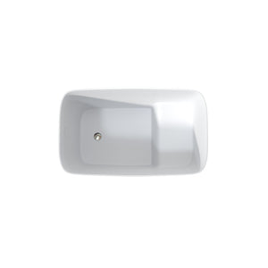 English Elm 47 Inch Stone Resin Freestanding Soaking Tub Matte Minimalist Spa Bath Design T3785P353972