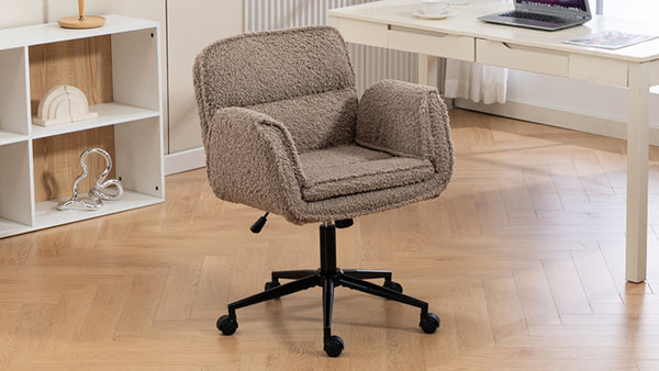 English Elm Stylish Barrel Swivel Accent Chair Upholstered Seat with Storage for Vanity or Dining W3248P424652