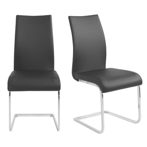 Epifania Elegant Black Dining Chair Set of 2 with Chrome Legs - Stylish Comfort for Home & Office