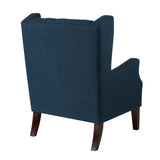 Madison Park Maxwell Transitional Button Tufted Wing Chair MP100-0017 Navy