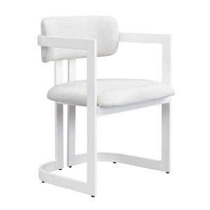 English Elm Christopher Knight Home® - Upholstered Dining Chairs Set of 2 with Iron Frame, Fabric Seat Cushions, Modern Compact Design Beige+White N779P281141B