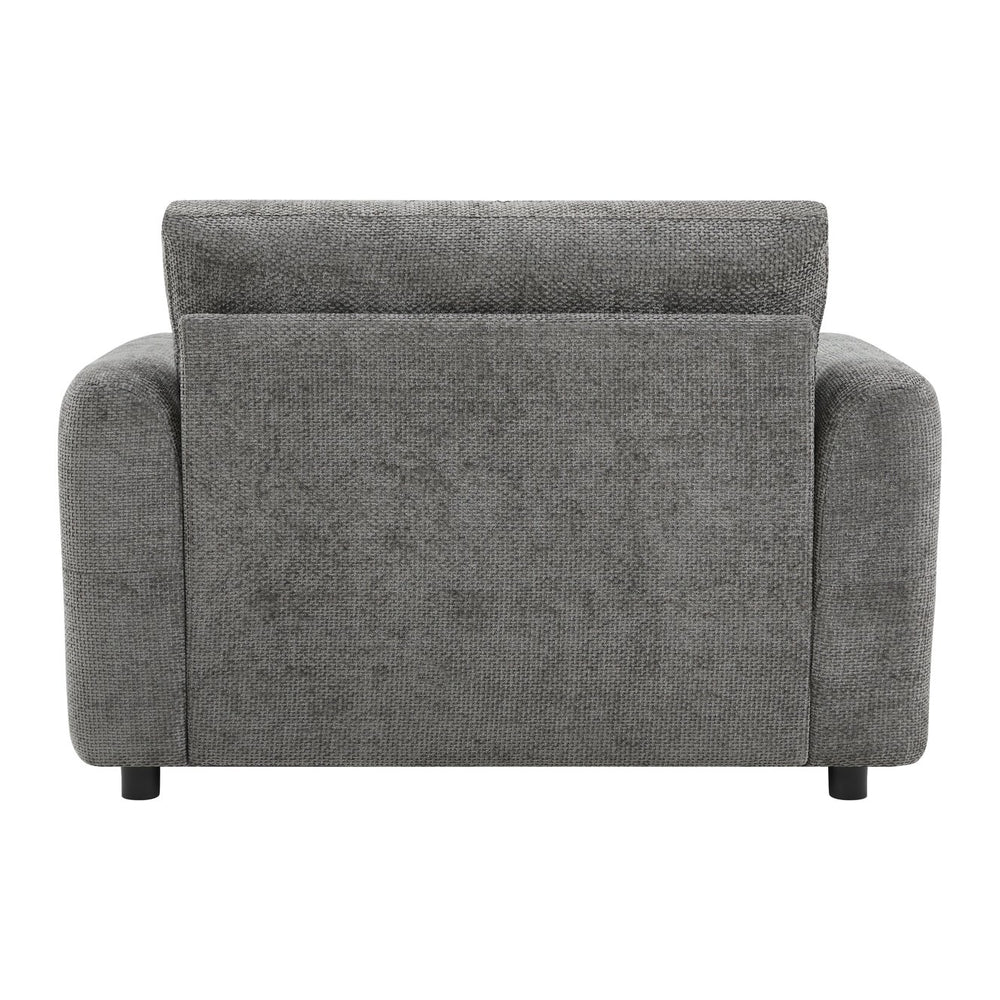 English Elm 42*33" Single Sofa Armchair with Wide Seat, Tufted Chenille, High-Density Foam, Dual USB Charging Ports, Luxe Comfort for Living Rooms Gray N723P305133E
