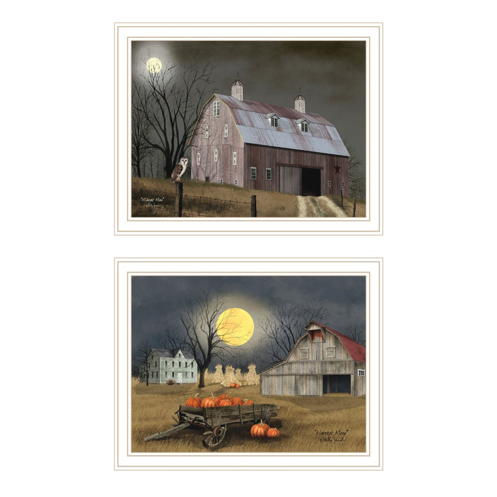 English Elm Trendy Decor 4u Autumn Moonlit Two Panel Framed Art Set for Bedroom Living Room B067P254089