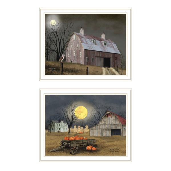 English Elm Trendy Decor 4u Autumn Moonlit Two Panel Framed Art Set for Bedroom Living Room B067P254089