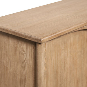 English Elm Nolan Extra Long Reclaimed Pine Six Door Sideboard Rustic Dining Room Storage B2719P489277