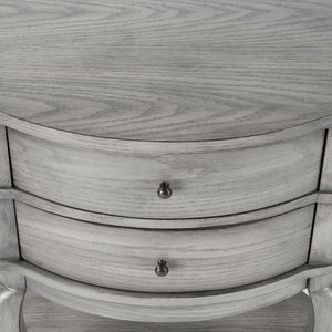 Butler Specialty Jarvis 2-drawer Oval Wood Side Table With Open Shelf - Elegant Cherry Finish For Any Décor Gray Mdf,Poplar Hardwood Solids,Cherry Veneer 515418-butler