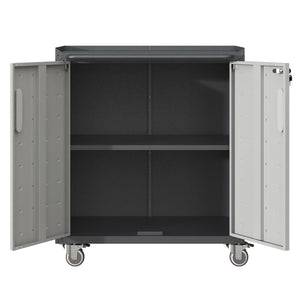 English Elm Heavy-duty Steel Garage Cabinet on Wheels with Locking Doors and Adjustable Shelves T2398P222831