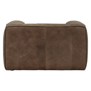 Kerr Leather Accent Chair with Feather Foam Cushion for Living Room Seating