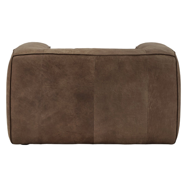 Kerr Leather Accent Chair with Feather Foam Cushion for Living Room Seating
