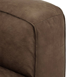 Kerr Leather Accent Chair with Feather Foam Cushion for Living Room Seating
