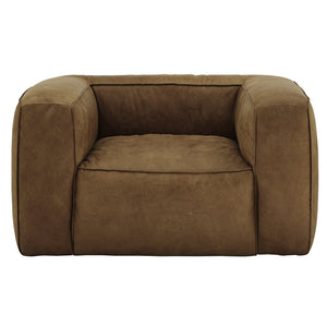 Homelegance Kerr Leather Accent Chair with Feather Foam Cushion for Living Room Seating Tan 051C-TN