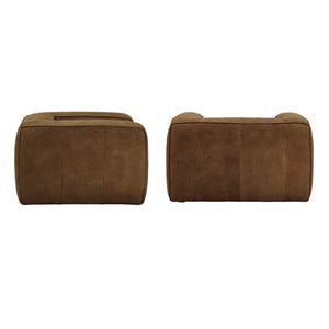 Kerr Leather Accent Chair with Feather Foam Cushion for Living Room Seating