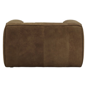 Kerr Leather Accent Chair with Feather Foam Cushion for Living Room Seating