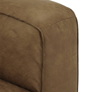 Kerr Leather Accent Chair with Feather Foam Cushion for Living Room Seating