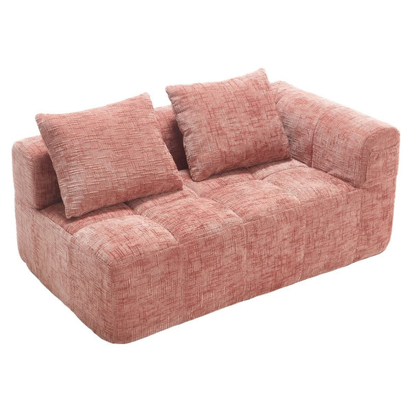 English Elm United Chenille Loveseat Sofa - Cozy Minimalist Modular Sleeper For Apartments & Living Rooms W1568P255138-GIGA