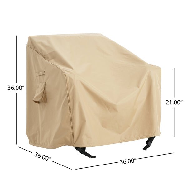 English Elm Christopher Knight Home® - Shield Beige Outdoor Club Chair Cover Set Of 2 - Durable, Weather-Resistant & Stylish Protection! N775P230624B