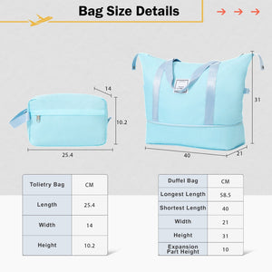 English Elm 2 Piece Abs Hard Shell Spinner Luggage Set with Tsa Lock Expandable Travel Suitcases Light Blue N732P198744N