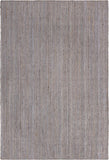 Unique Loom Braided Jute Dhaka Hand Woven Solid Rug Gray,  6' 1" x 9' 0"