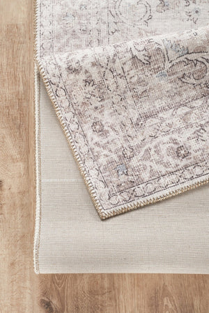 English Elm Oxford Ivory Medallion Area Rug Turkish Woven Polyester Living Room Floor Accent B186P428899