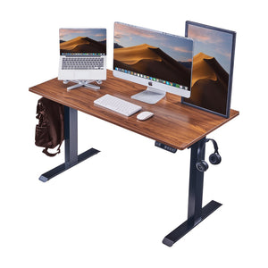 English Elm Electric Sit Stand Desk with Seamless One Piece Top and Industrial Steel Frame W1769P345628
