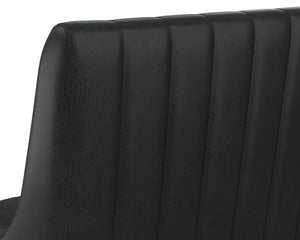 Sunpan Halden Office Chair - Urban Design with Bold Stitching and Rustic Bronze Base for Modern Workspaces Vintage Black