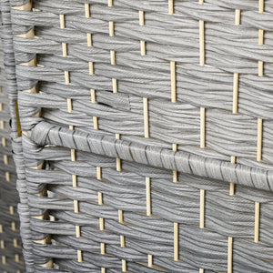 English Elm Homcom 4 Panel Folding Privacy Screen, Hand-Woven Wood Room Divider For Stylish Home Office & Bedroom W2225P217941