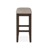 English Elm Tayen Brown Counter Stool With Built-In Footrests (Set Of 2)