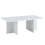 English Elm A Modern and Practical White Coffee Table. The Coffee Table Is Made Of Medium Density Fiberboard Material, Suitable For Living Room, Bedroom, and Study. Ct-2O