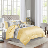 Madison Park Amherst Transitional 7 Piece Comforter Set MP10-2450 Yellow