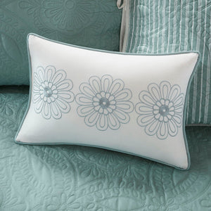 English Elm 6 Peyton Reversible Daybed Set Blue Medallion Quilted Twin Cover 6-Piece Shams Pillow Skirt B035129054