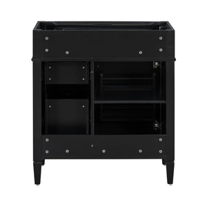 English Elm 30'' Modern Bathroom Vanity Cabinet With 2 Drawers, Tip-Out Storage & Adjustable Shelves, Stylish Design N710P250685B