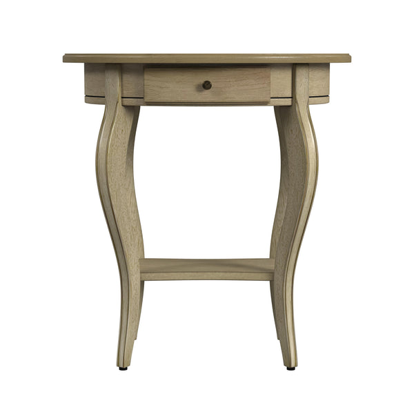 Butler Specialty Jeanette Elegant Oval Wood Accent Table With Drawer And Open Shelf For Stylish Home Decor Beige Mdf,Rubberwood Solids,Cherry,Maple And Walnut Veneers 532424-butler