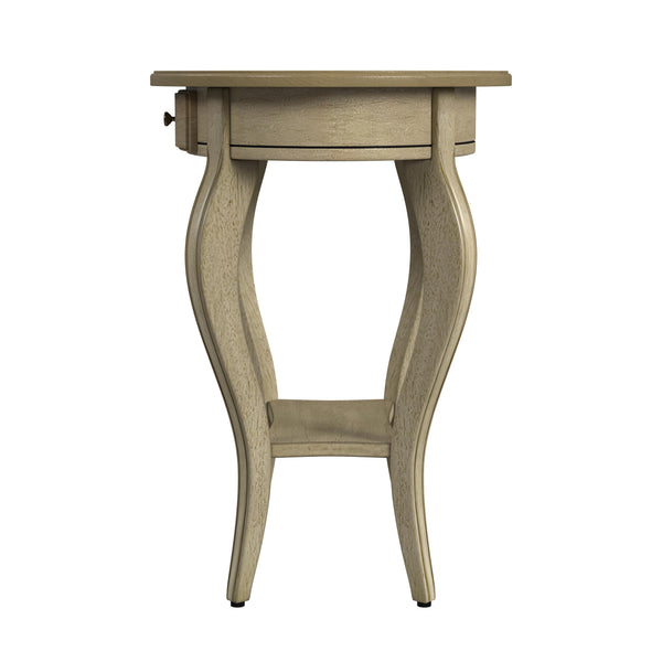 Butler Specialty Jeanette Elegant Oval Wood Accent Table With Drawer And Open Shelf For Stylish Home Decor Beige Mdf,Rubberwood Solids,Cherry,Maple And Walnut Veneers 532424-butler