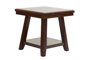 English Elm New 3pc Occasional Tables Set Walnut Finish with Open Shelf Modern Coffee End Sofa Tables, Solid Legs B011S02000