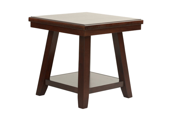 English Elm New 3pc Occasional Tables Set Walnut Finish with Open Shelf Modern Coffee End Sofa Tables, Solid Legs B011S02000
