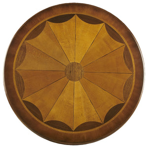 Butler Specialty Carissa Elegant Round Wood Pedestal Foyer Table With Hand-carved Maple & Walnut Inlay Design Brown Rubberwood Solids,Cherry Veneer,Mdf,Resin 533101-butler