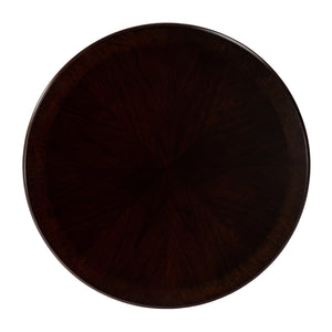 Butler Specialty Carissa Elegant Round Wood Pedestal Foyer Table With Hand-carved Maple & Walnut Inlay Design Dark Brown Rubberwood Solids,Cherry Veneer,Mdf,Resin 533211-butler