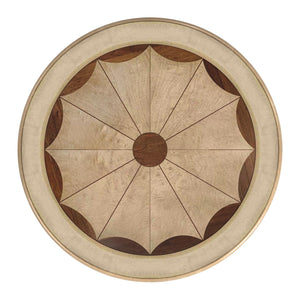 Butler Specialty Carissa Elegant Round Wood Pedestal Foyer Table With Hand-carved Maple & Walnut Inlay Design Beige Rubberwood Solids,Cherry Veneer,Mdf,Resin 533424-butler