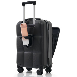 English Elm Luggage Set 3 Piece Abs Hard Shell with Usb Port Cup Holder and Spinner Wheels N726P197380A