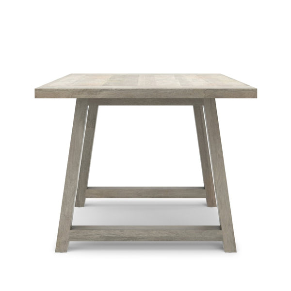 English Elm Whitley Solid Mango Wood Farmhouse Dining Table Trestle Base Seats Six White B136P420748