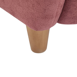 English Elm Christopher Knight Home® - Lucia Velvet Wingback Armchair with Pocket Spring Cushion, Mid-Century Birch Legs, Luxe Comfort Red,Teak 31.5 L x 30.75 W x 30.5 H N776P205426R